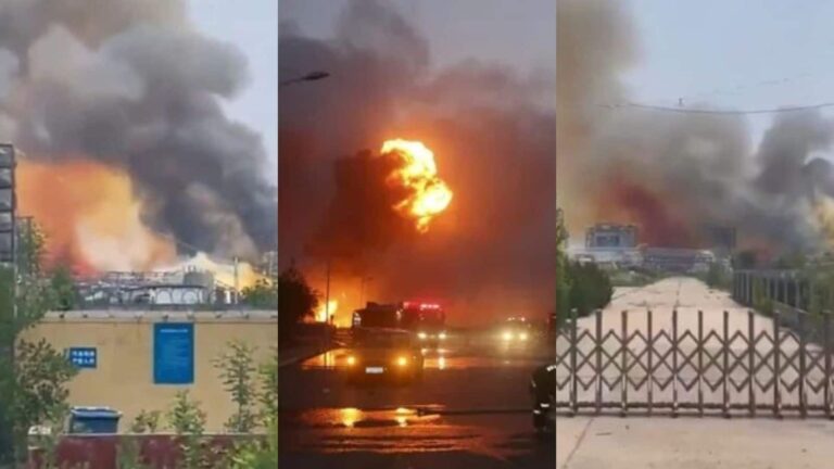 China Explosion: चीन के केमिकल प्लांट में भीषण विस्फोट, 230 से अधिक फायरकर्मी तैनात, देखें वीडियो – china explosion news huge blast a chemical plant in in eastern china shandong 230 firefighters deployed video viral