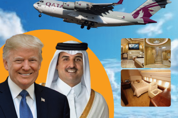 Donald Trump Qatar Jet Gift | Boeing 747 8 Jumbo Price | कतर ने ट्रम्प को ₹3400 करोड़ का प्लेन गिफ्ट किया: इसमें महल जैसी सुविधाएं; फिर भी राष्ट्रपति रहते इसे इस्तेमाल नहीं कर पाएंगे